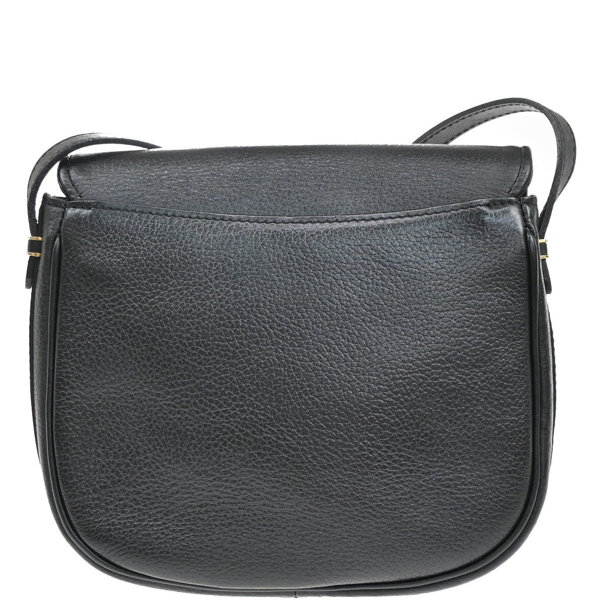 Burberrys Logo Nova Check Shoulder Bag Leather Black GHW 08EF890