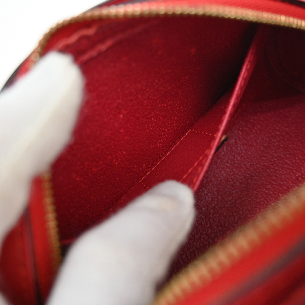 LOUIS VUITTON LV Logo Dauphine PM Pouch Bag Epi Leather Red M48447 02KP136