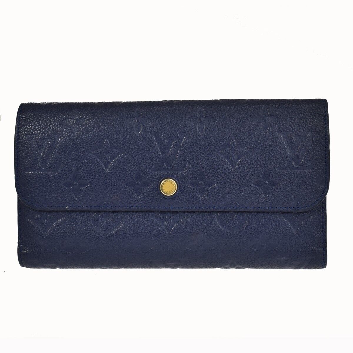LOUIS VUITTON PorteFeuille Virtuose Wallet Empreinte Leather Blue M60586 36SH083