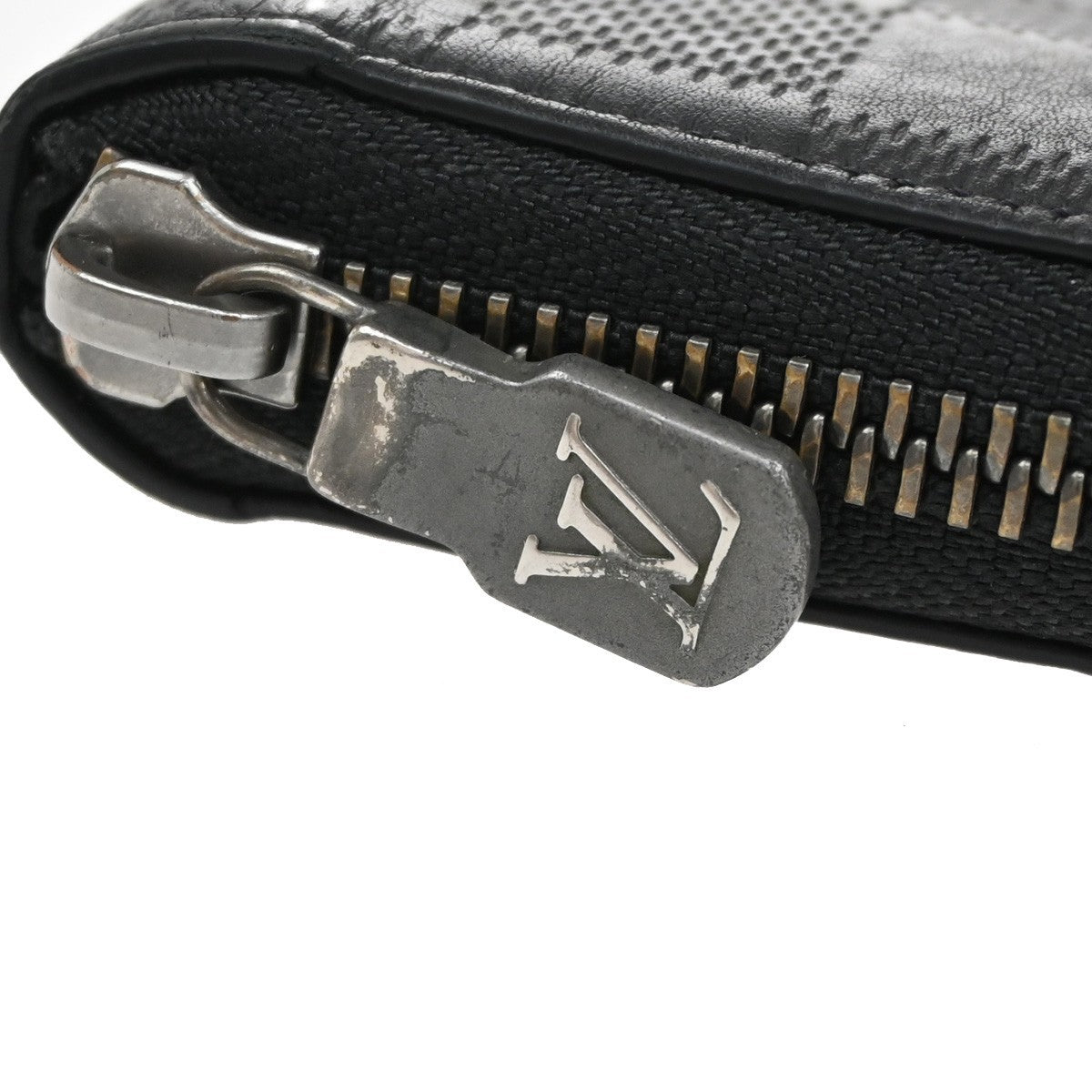 LOUIS VUITTON Zippy Wallet Vertical Damier Infini Leather Black N63548 68KB391