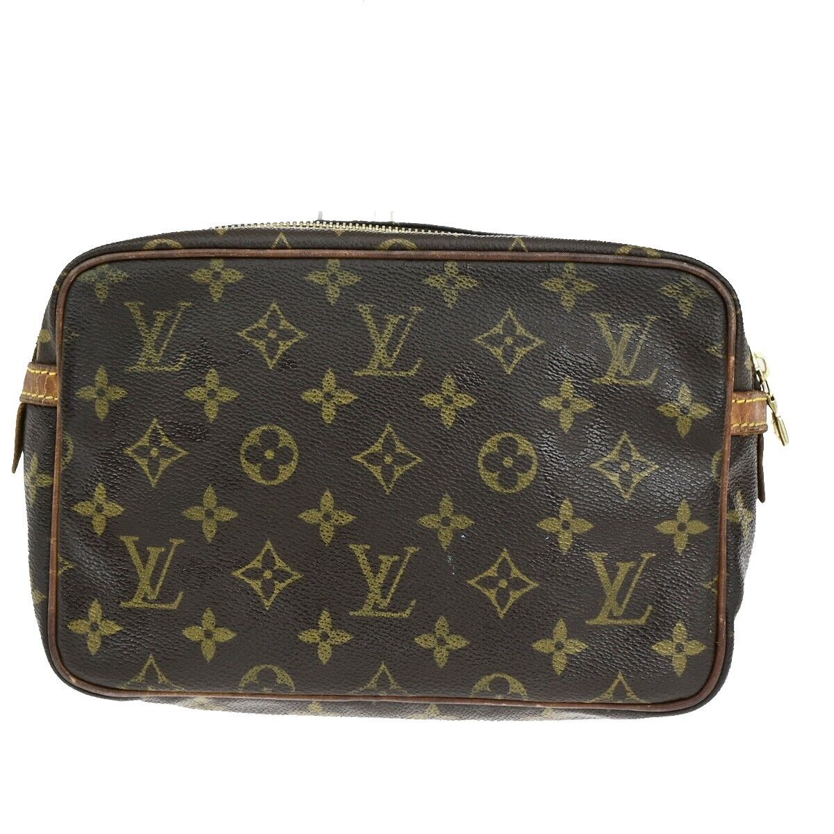 LOUIS VUITTON Compiegne 23 Clutch Hand Bag Monogram Leather Brown M51847 63FA723
