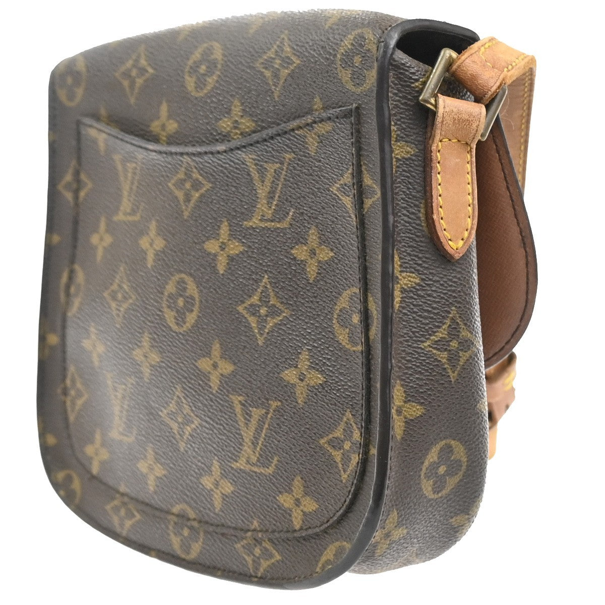 LOUIS VUITTON Saint Cloud MM Shoulder Bag Monogram Leather Brown M51243 39MA506