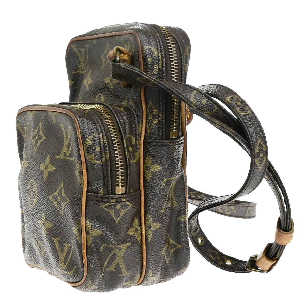 LOUIS VUITTON Mini Amazon Shoulder Bag Monogram Leather Brown M45238 68YF530
