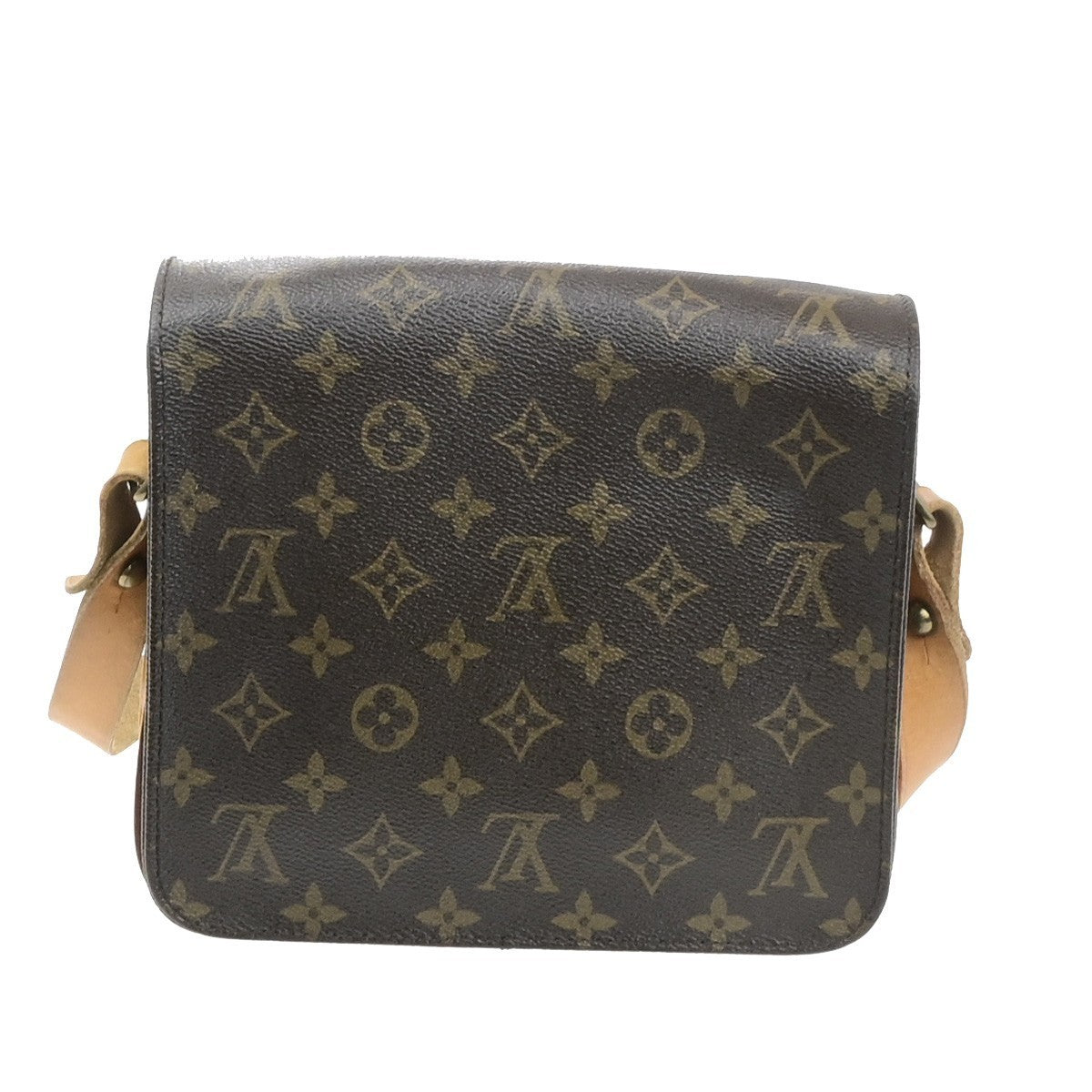 LOUIS VUITTON Cartouchiere MM Shoulder Bag Monogram Leather Brown M51253 82YJ225