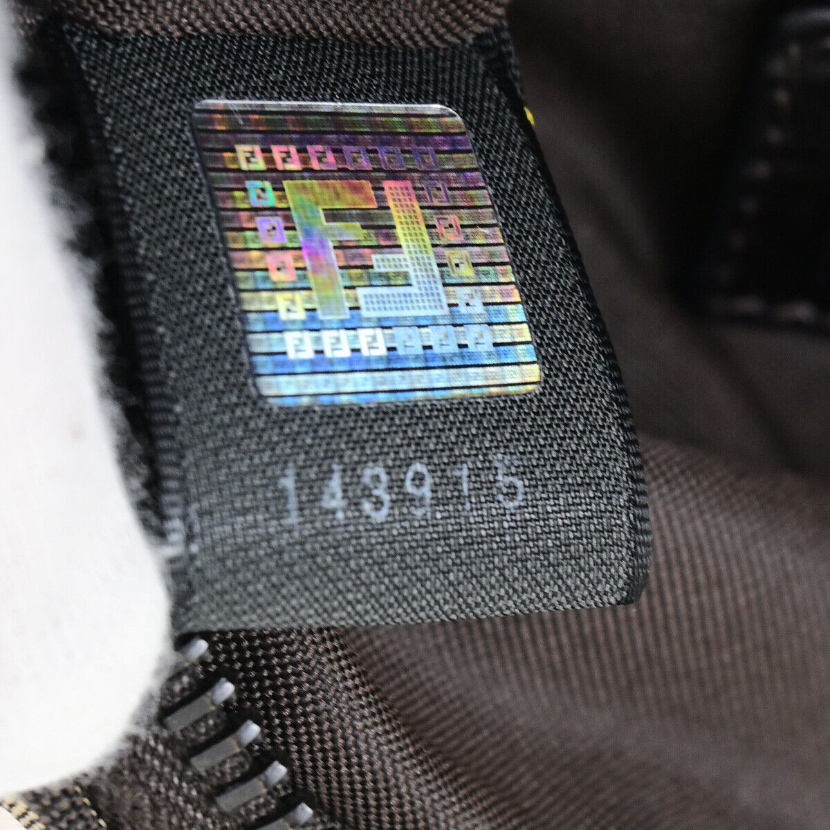 FENDI Logo Zucca Pattern Shoulder Bag Canvas Leather Brown SHW Italy 84SJ480