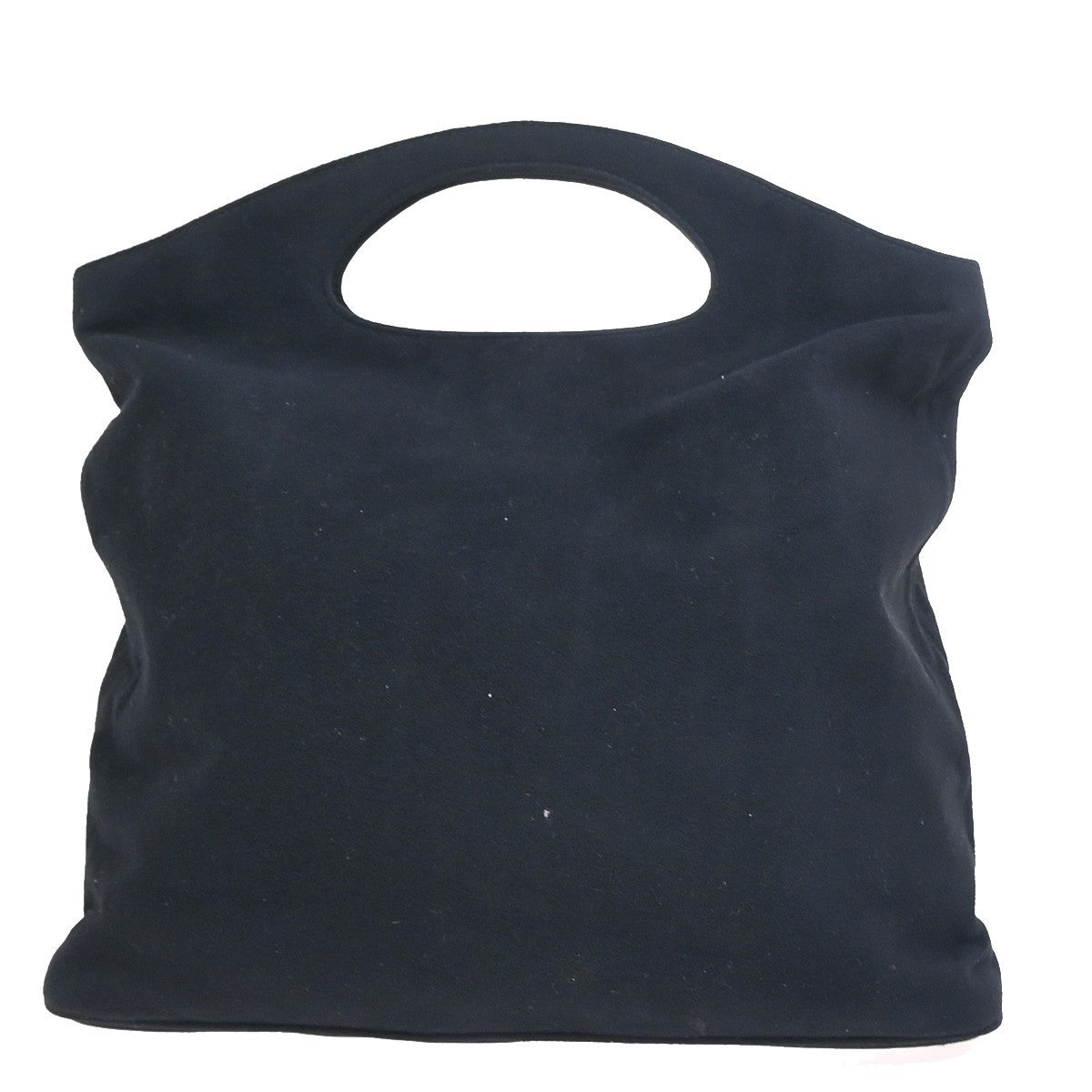 SALVATORE FERRAGAMO Reversible Hand Tote Bag Suede Nylon Black SHW Italy 68ZA345