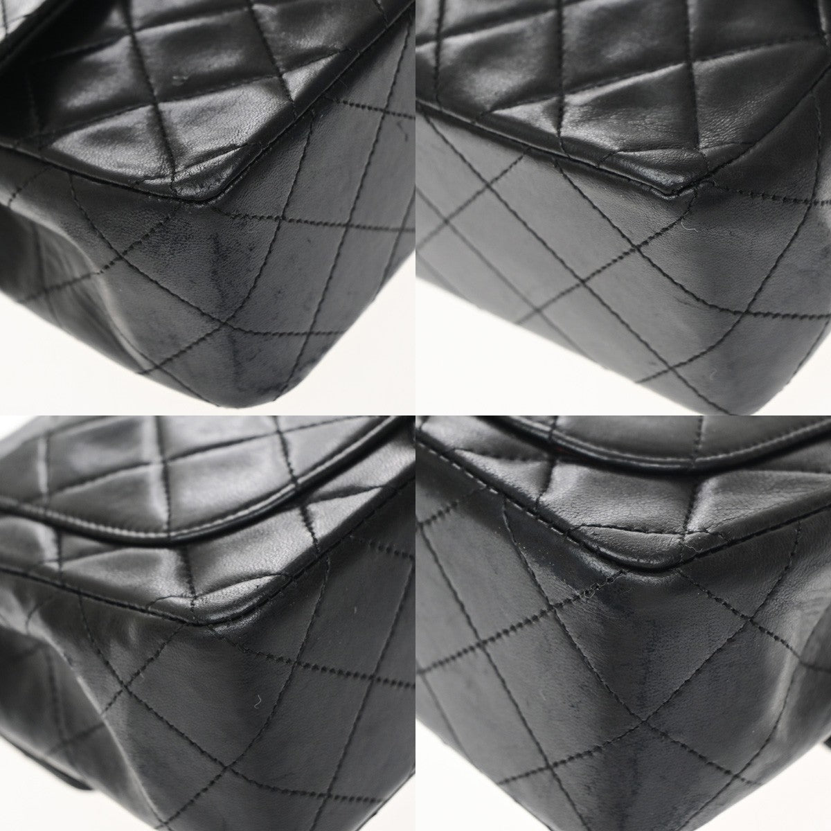 CHANEL CC Mini Matelasse Chain Shoulder Bag Leather Black GHW Vintage 805RP189