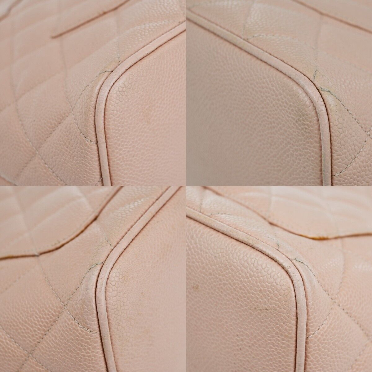 CHANEL CC Logo Medallion Shoulder Tote Bag Caviar Skin Leather PK GHW 691RJ822