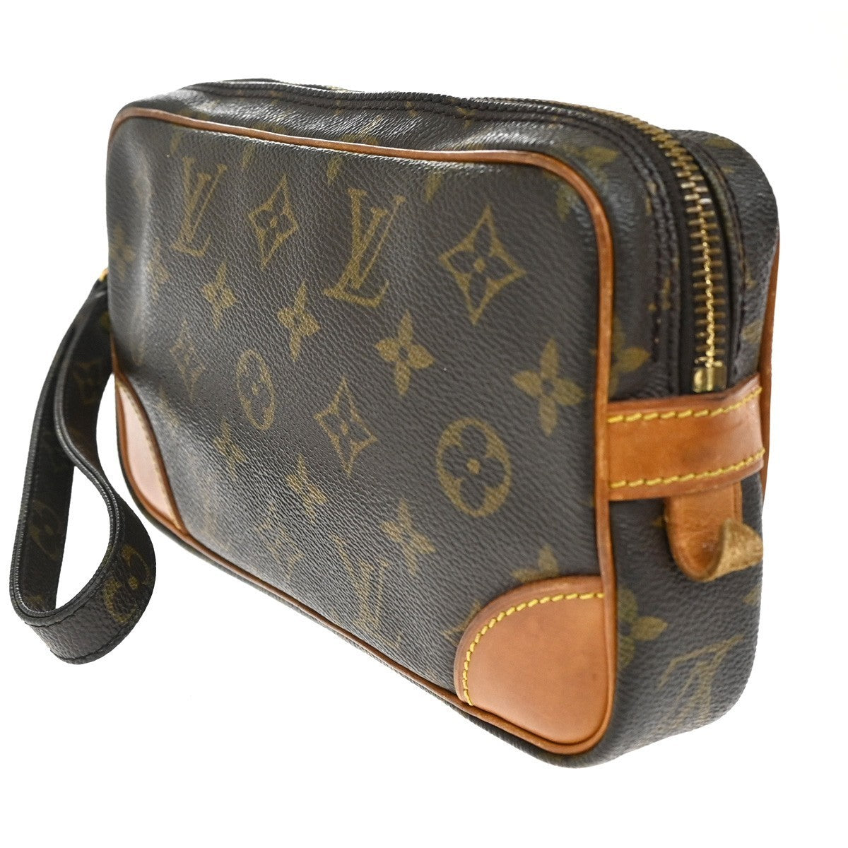 LOUIS VUITTON Marly Dragonne PM Clutch Hand Bag Monogram Leather M51827 65TA407
