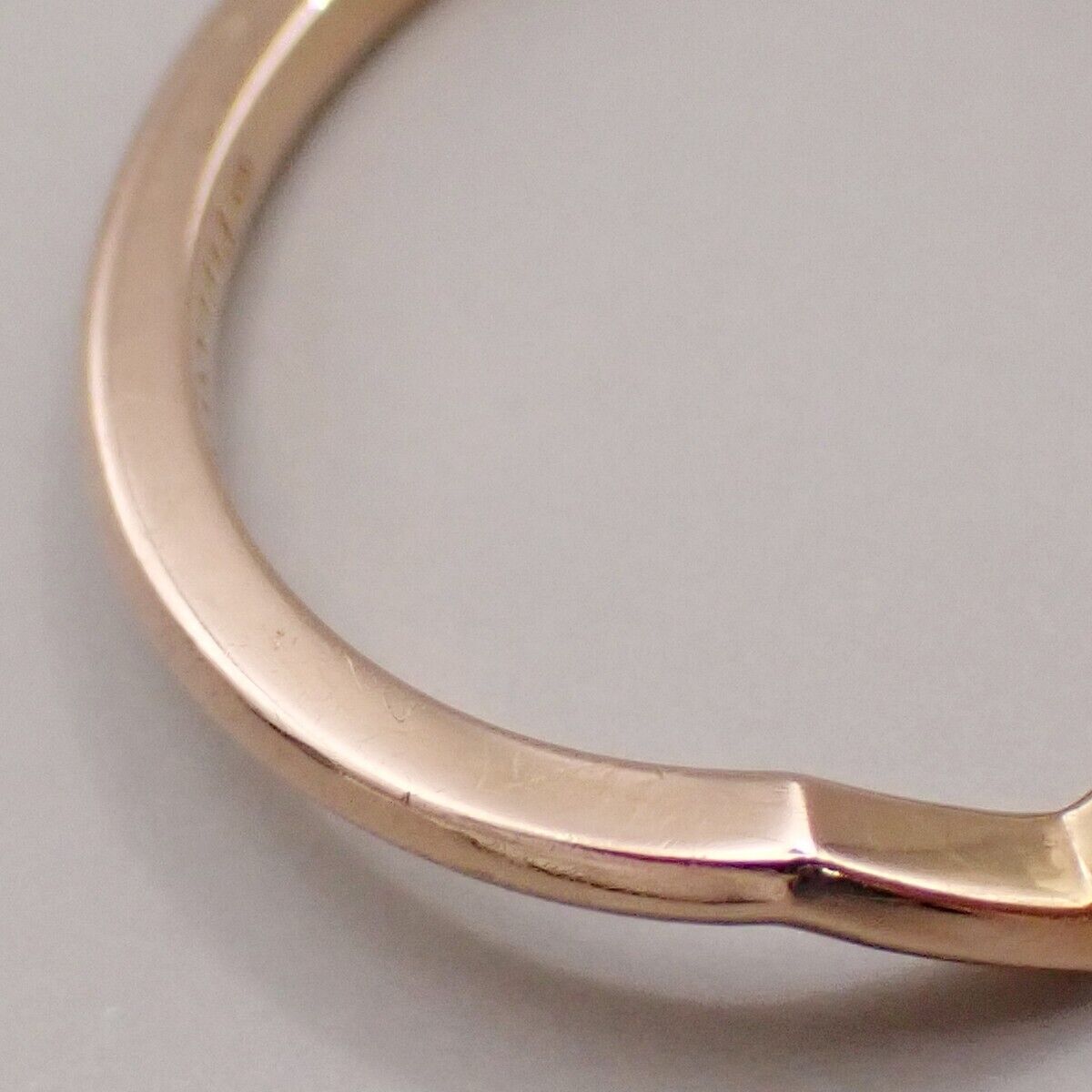 Tiffany & Co. V Band Ring Pair Set Au750 PT950 Size 7.5 8.5 GD Platinum 11RK869