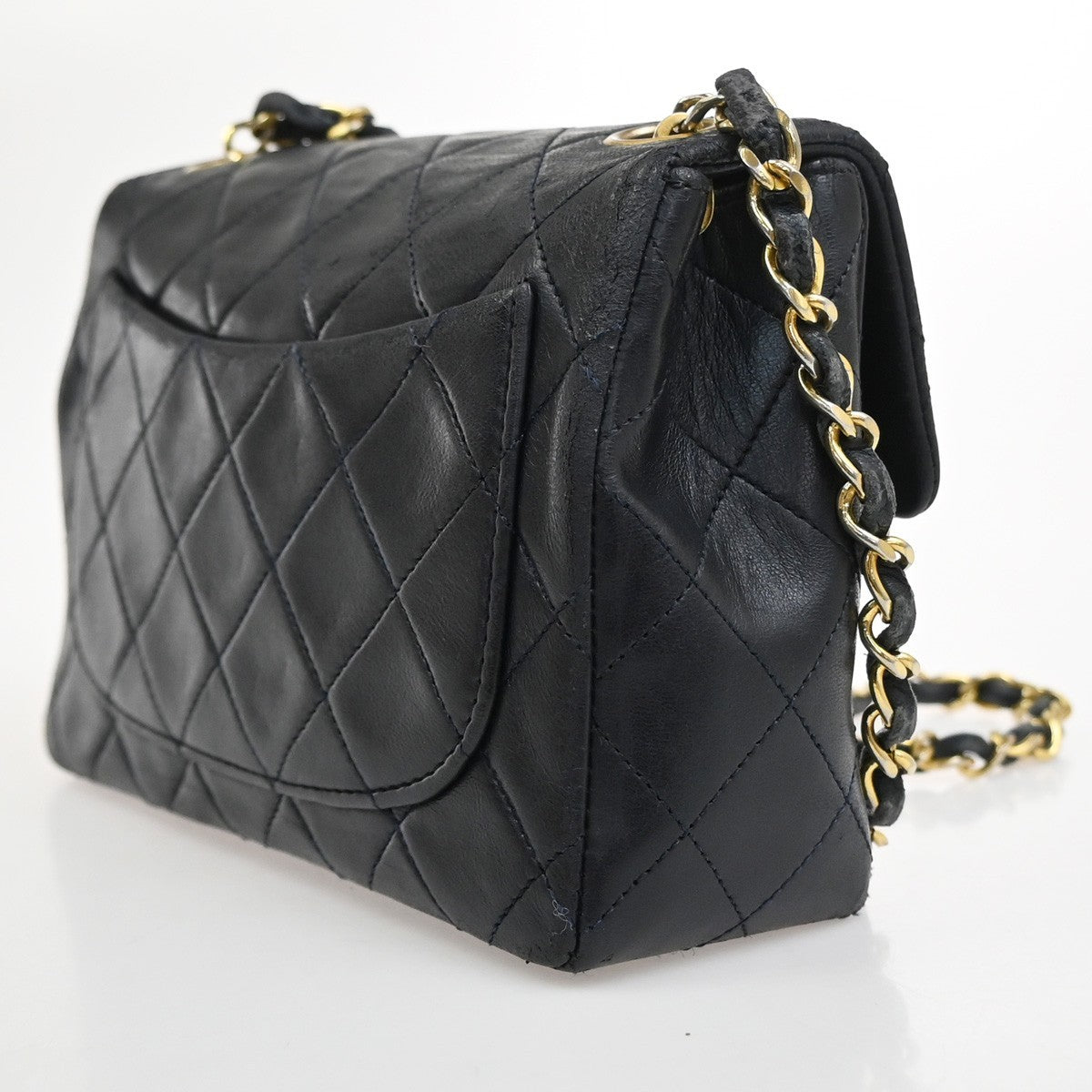 CHANEL CC Mini Matelasse Chain Shoulder Bag Leather Black GHW France 310RL917
