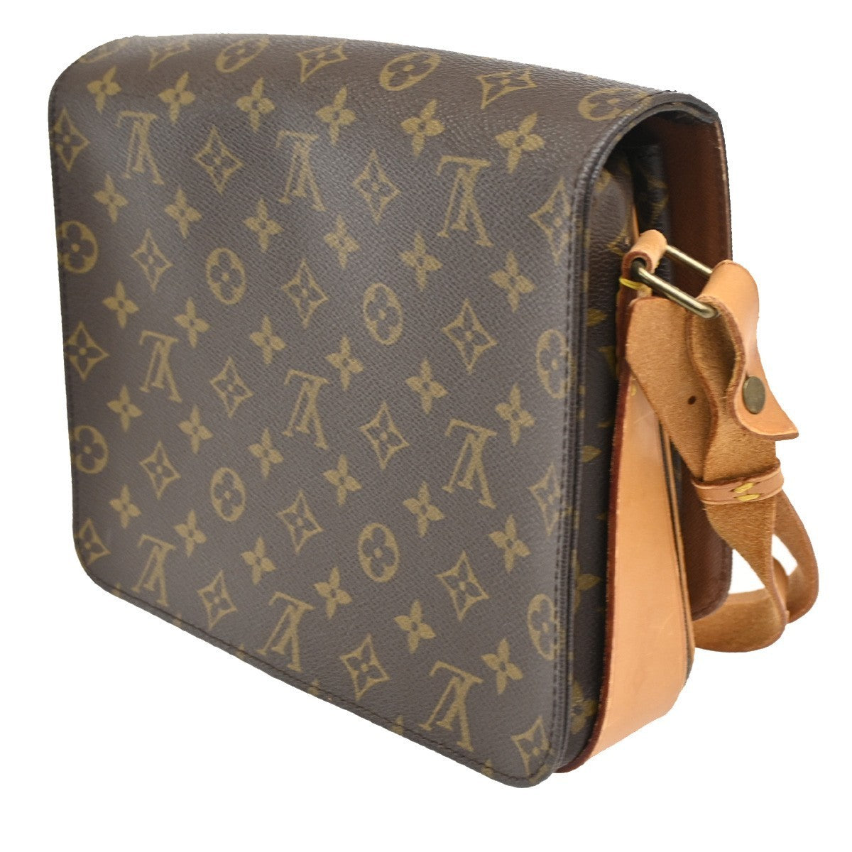 LOUIS VUITTON Cartouchiere GM Shoulder Bag Monogram Leather Brown M51252 72CA570