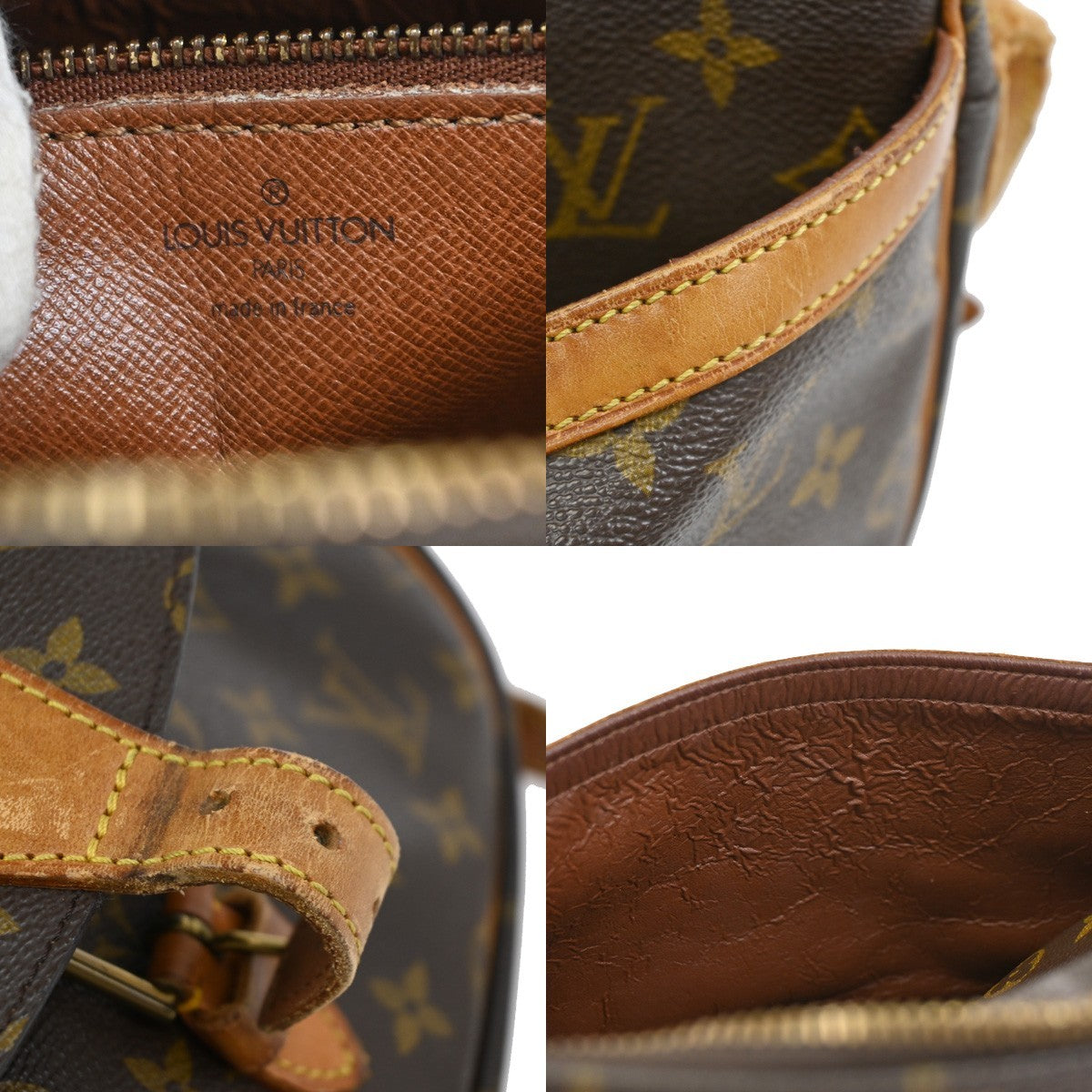 LOUIS VUITTON Jeune Fille GM Shoulder Bag Monogram Leather Brown M51225 61YJ067