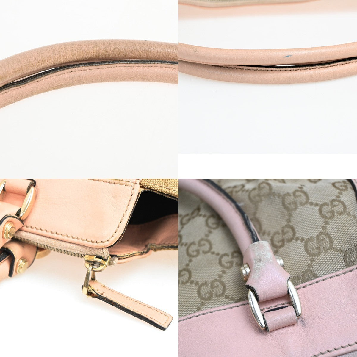 GUCCI GG Pattern Abbey D-ring Shoulder Bag Canvas Leather Brown Italy 69CA515