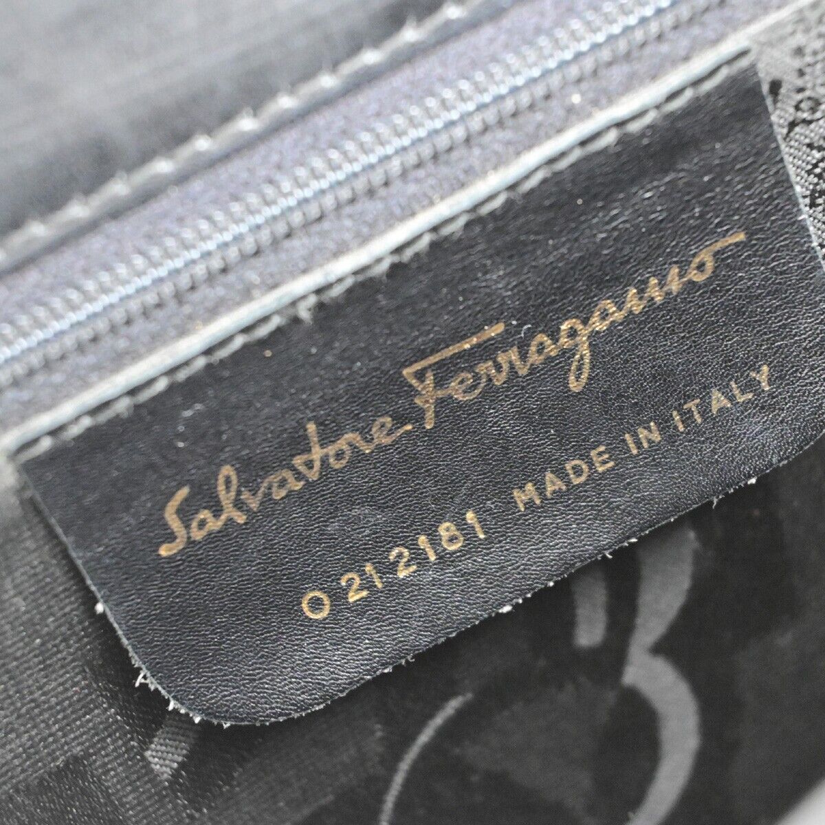 SALVATORE FERRAGAMO Logo Gancini Hand Bag Leather Black GHW Italy 36EC236