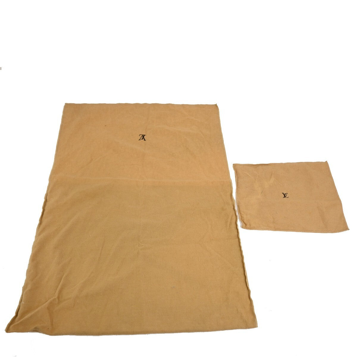 LOUIS VUITTON Logo 10 Set Dust Bag Drawstring Canvas Cotton Beige Brown 09EE167