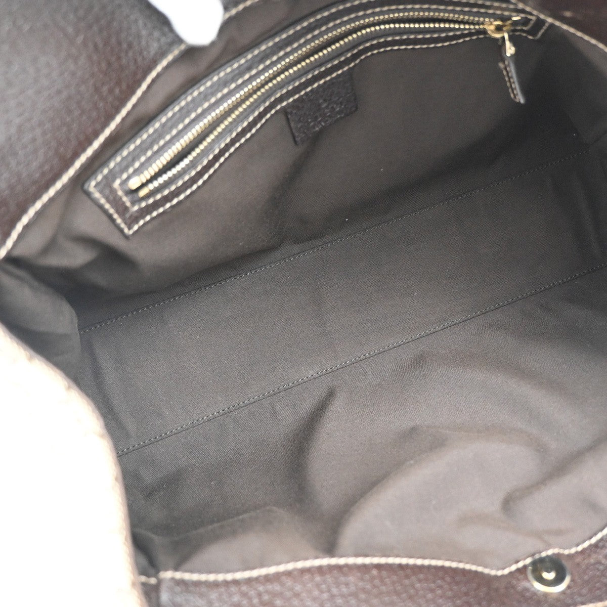 GUCCI Logo GG Pattern Shoulder Bag Canvas Leather Brown GHW Italy 76YH745