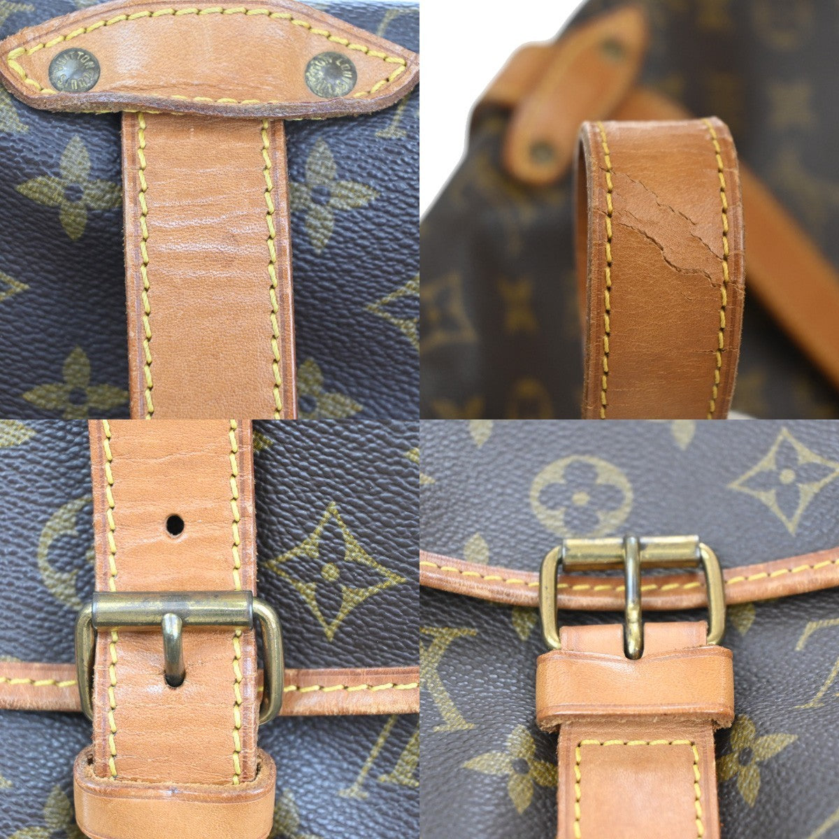 LOUIS VUITTON Saumur 35 Shoulder Bag Monogram Leather BN France M42254 84KC171