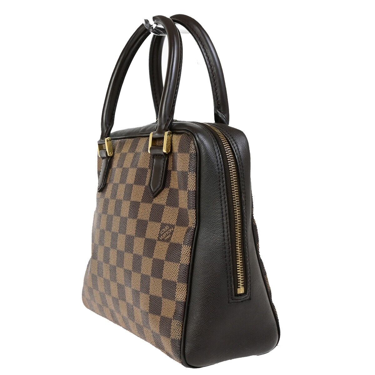 LOUIS VUITTON Brera Hand Bag Damier Ebene Leather Brown France N51150 79ED009