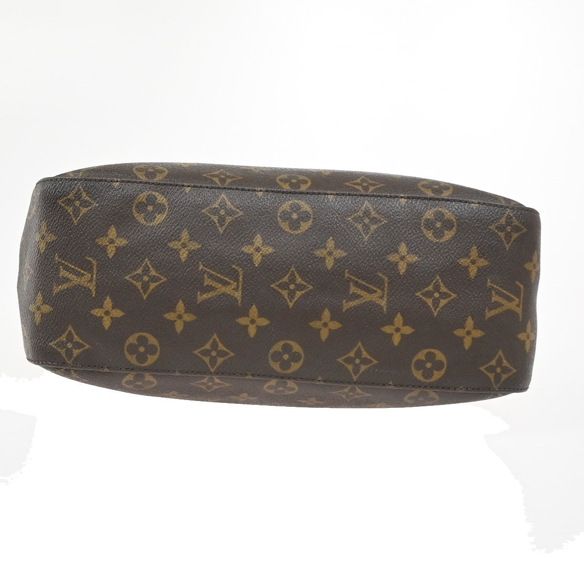 LOUIS VUITTON Logo Looping GM Shoulder Bag Monogram Leather Brown M51145 82YJ023