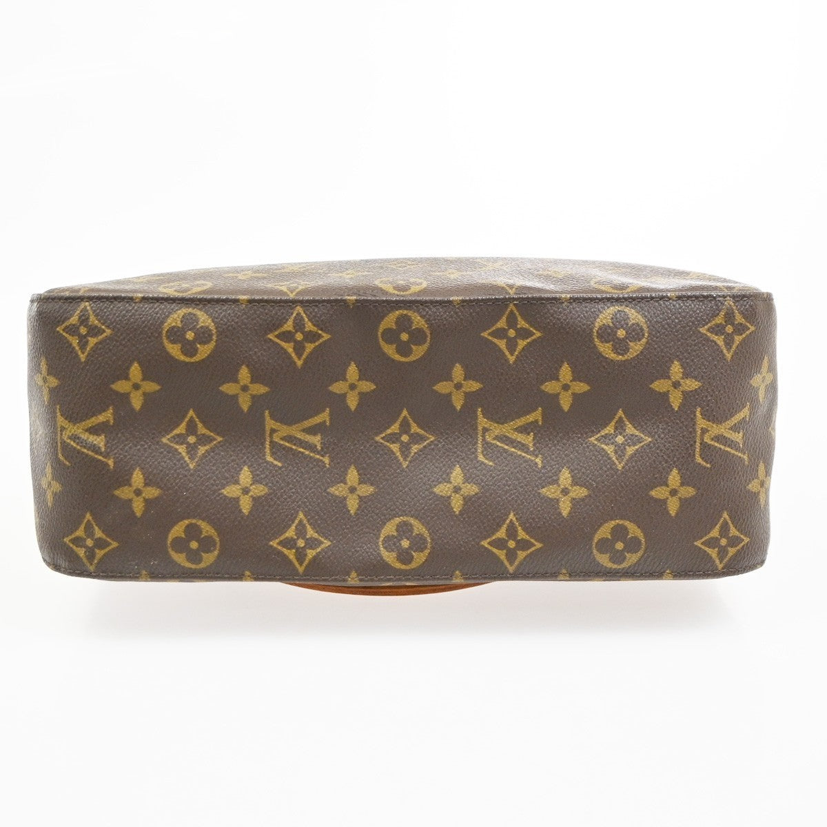 LOUIS VUITTON Logo Looping GM Shoulder Bag Monogram Leather Brown M51145 13PA045