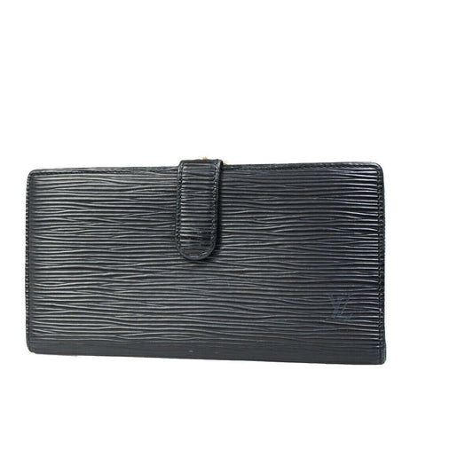 LOUIS VUITTON Portefeuille Viennois Long Wallet Epi Leather Black M63242 05FB089