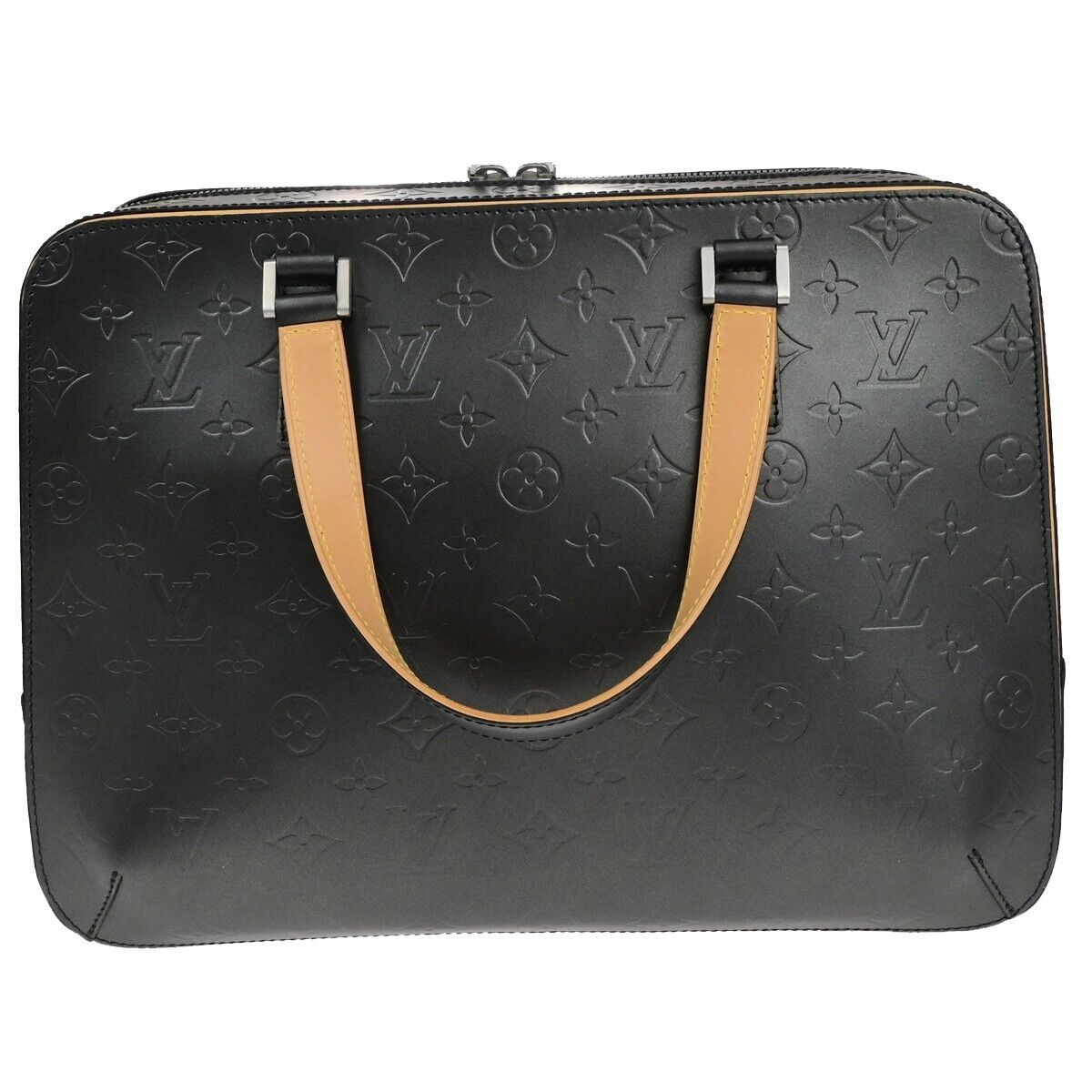 LOUIS VUITTON Malden Hand Tote Bag Monogram Mat Leather Black M55132 84ED237