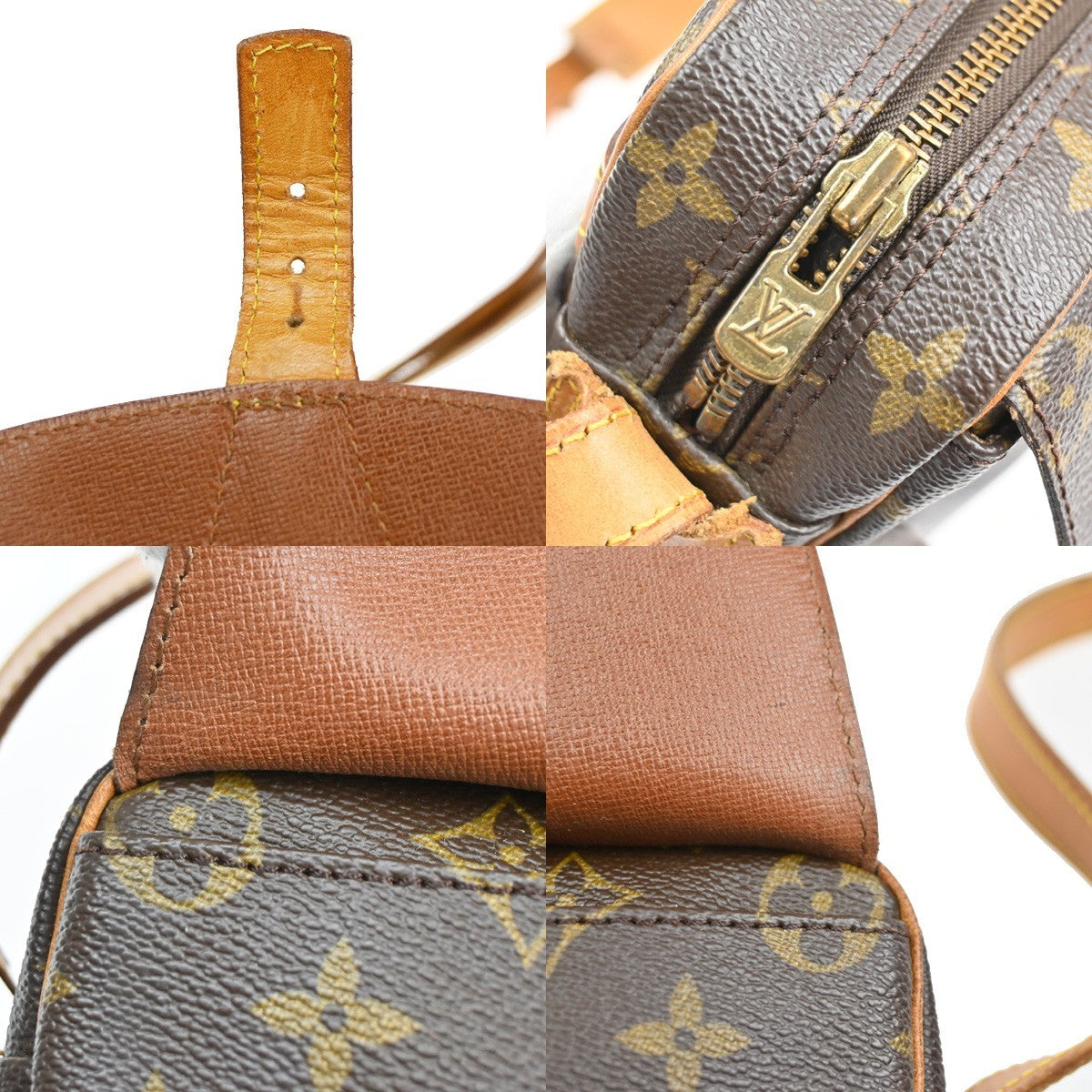 LOUIS VUITTON Jeune Fille GM Shoulder Bag Monogram Leather Brown M51225 39CA939