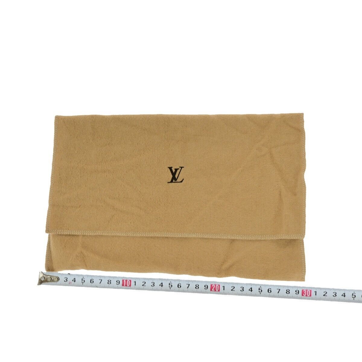 LOUIS VUITTON Logo 10 Set Dust Bag Drawstring Canvas Cotton Beige Brown 09YG351