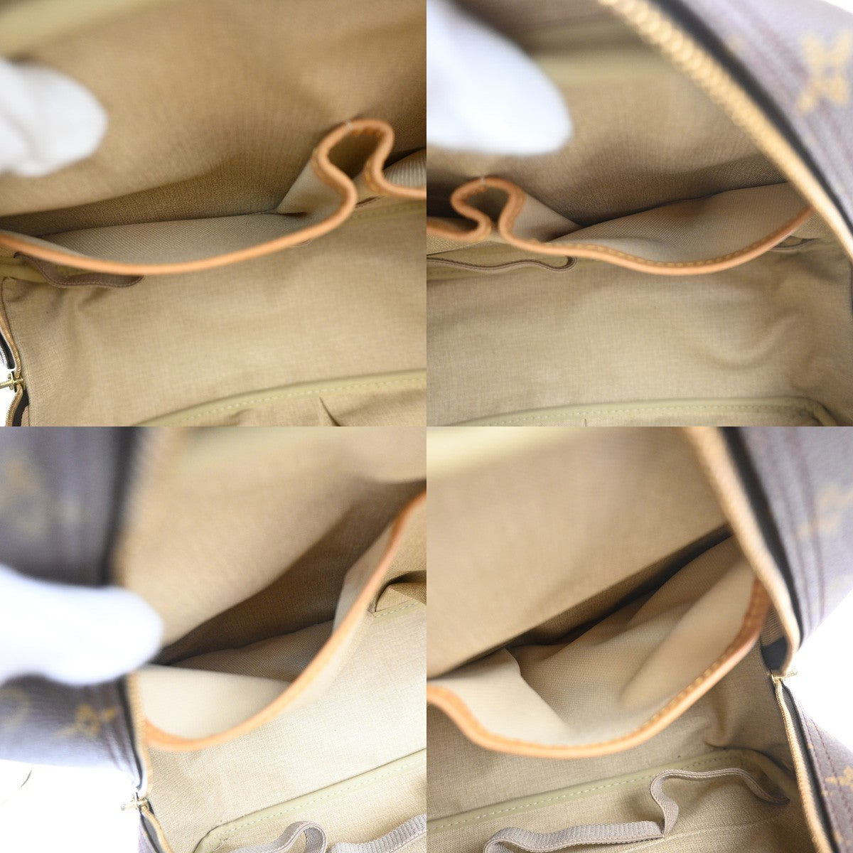 LOUIS VUITTON LV Logo Deauville Hand Bag Monogram Leather Brown M47270 75KC863