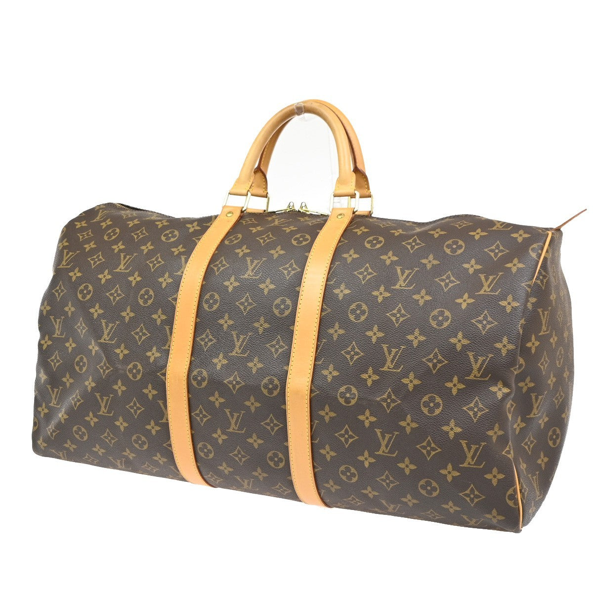 LOUIS VUITTON Keepall 55 Travel Hand Bag Monogram Leather Brown M41424 59PA048
