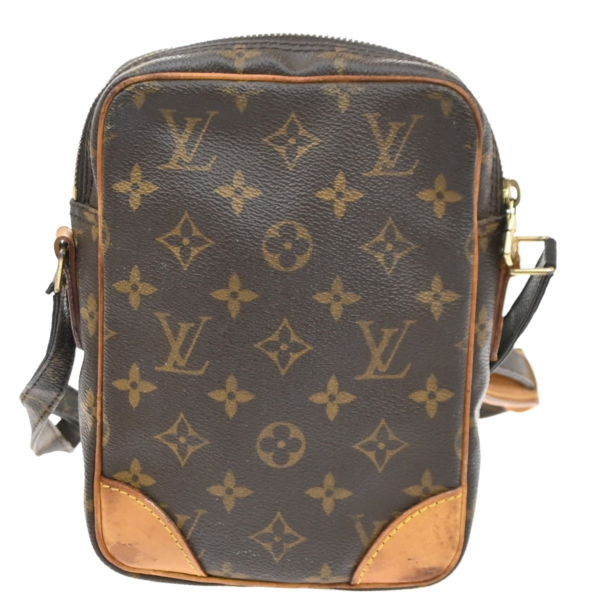 LOUIS VUITTON Danube Shoulder Bag Monogram Leather Brown France M45266 33SA093