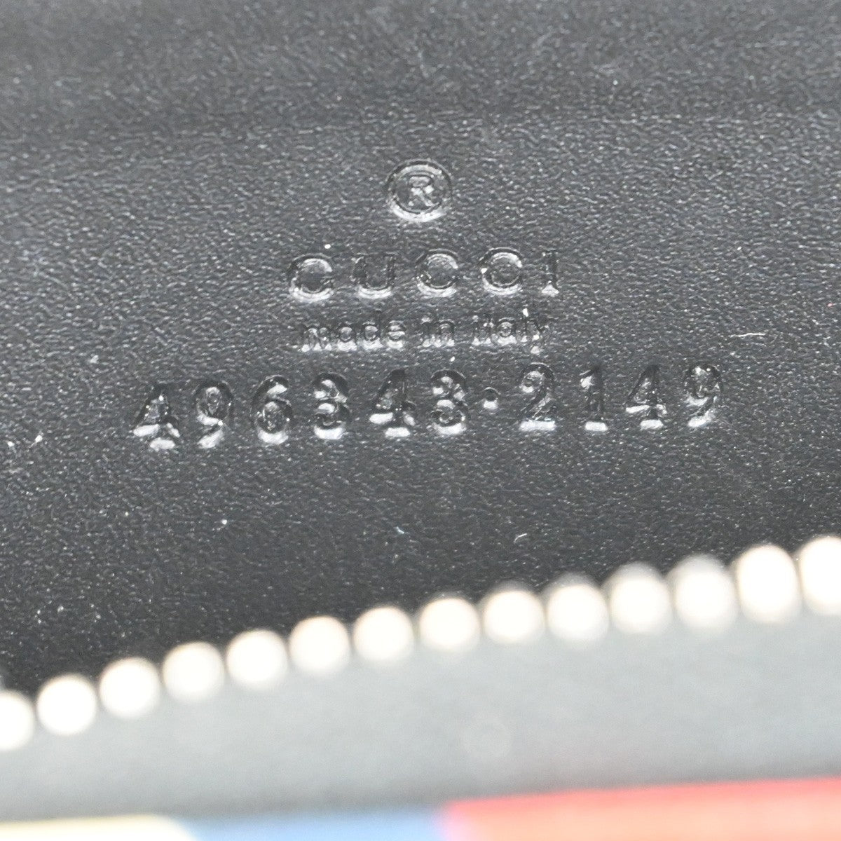 GUCCI Logo GG Pattern Night Courrier Card Case Wallet Supreme Leather BK 33FC168