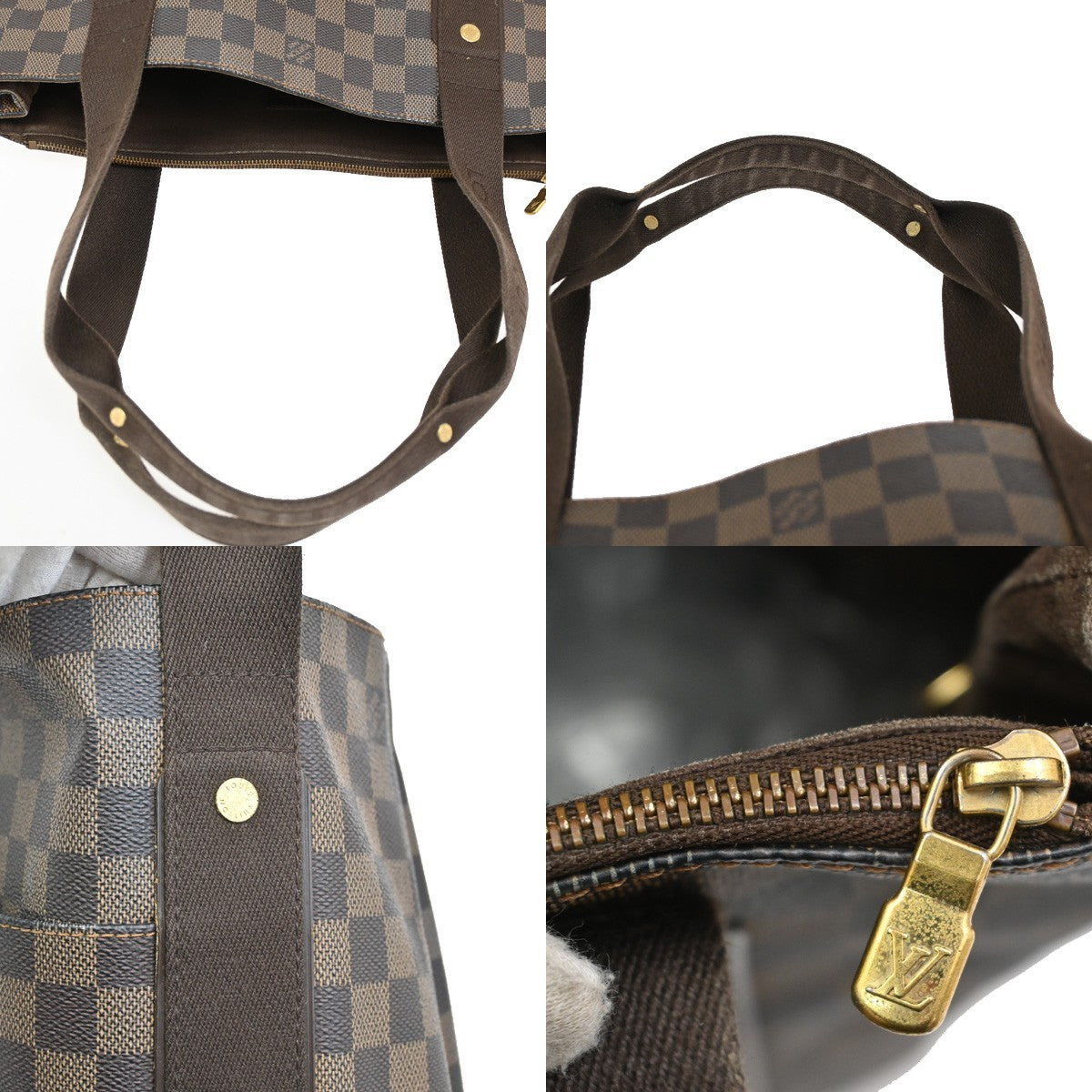 LOUIS VUITTON Cabas Beaubourg Shoulder Bag Damier Ebene Leather N52006 75KB546