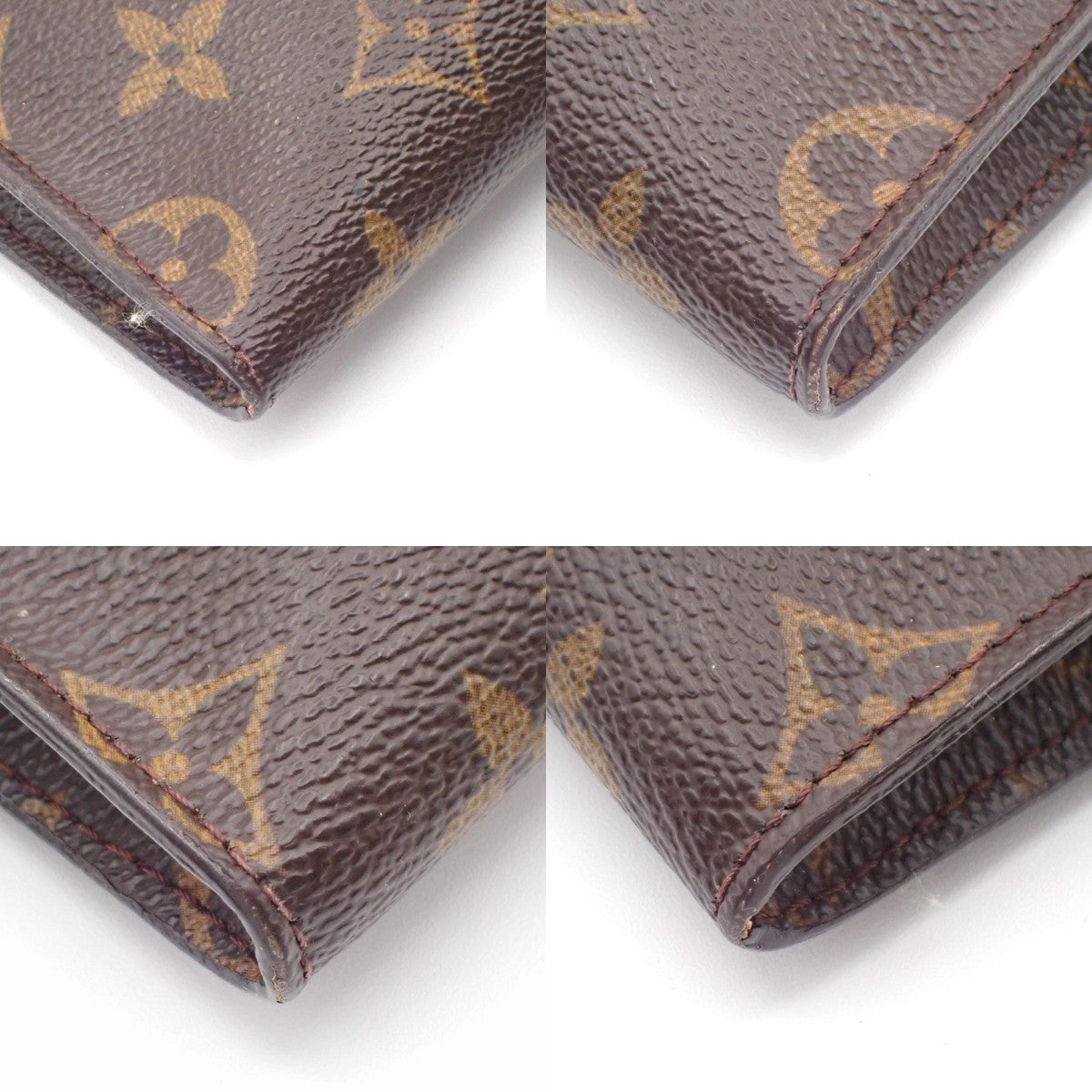 LOUIS VUITTON Logo BUCKET PM Pouch Bag Monogram Leather Brown France 02KC143