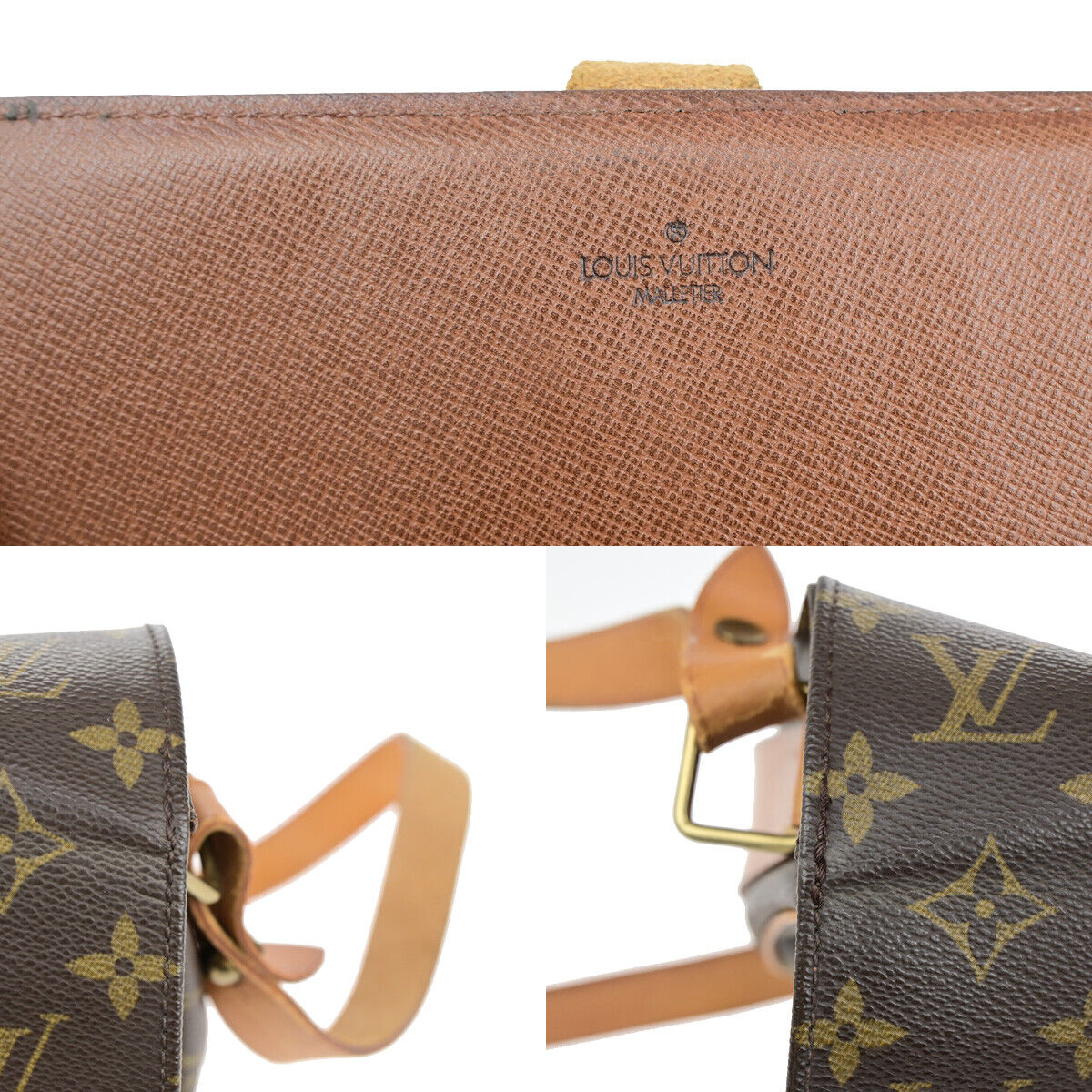LOUIS VUITTON Cartouchiere MM Shoulder Bag Monogram Leather Brown M51253 62SJ519