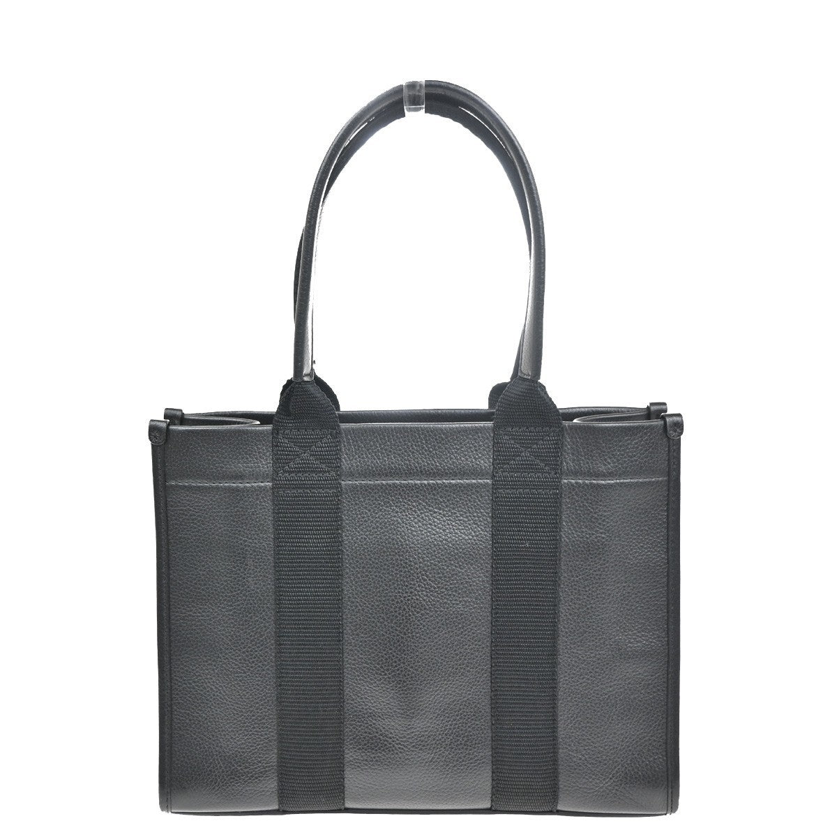 BALENCIAGA Hardware Shoulder Hand Tote Bag Leather Black Italy 18KB701