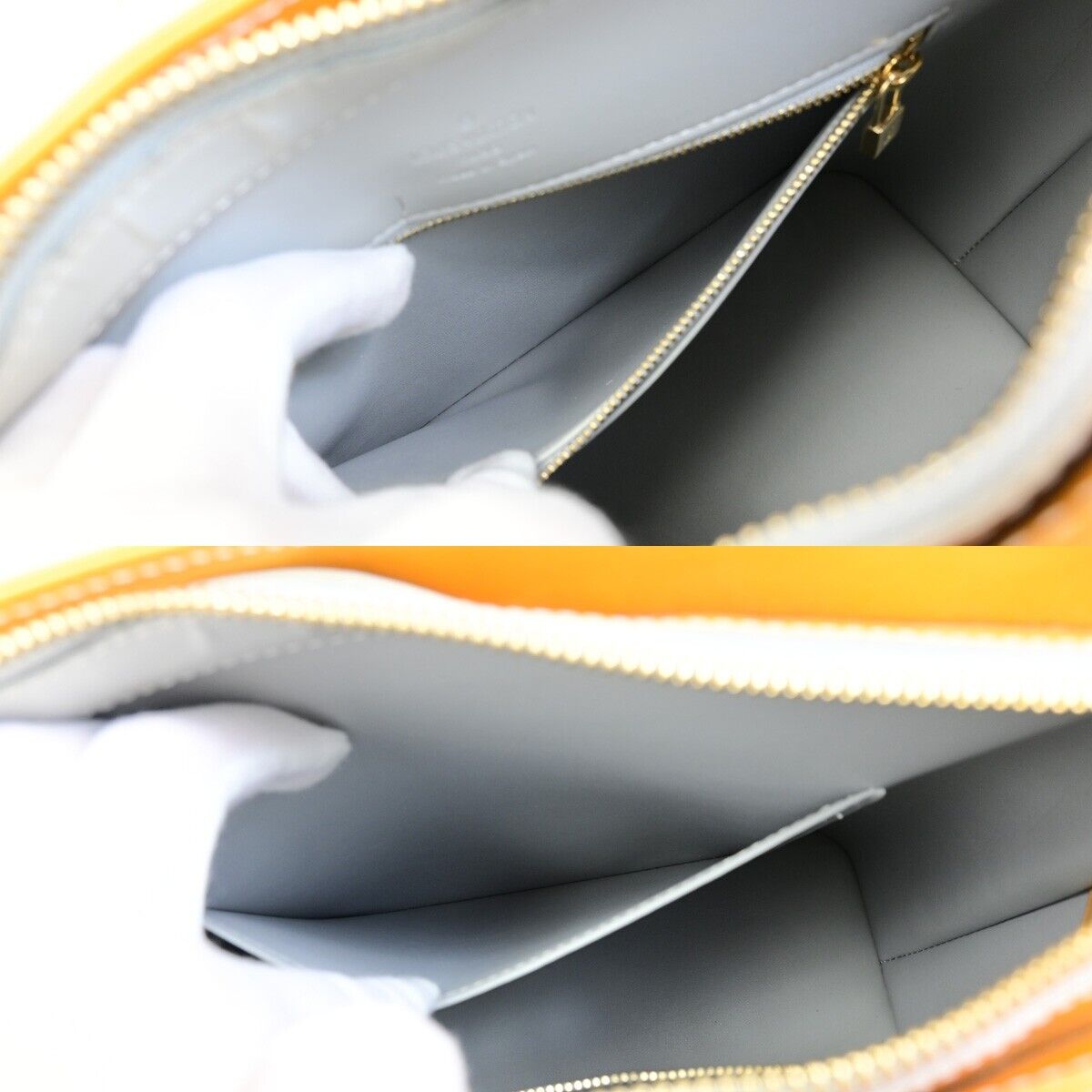 LOUIS VUITTON Houston Shoulder Bag Monogram Vernis Leather Yellow M91303 04ED912
