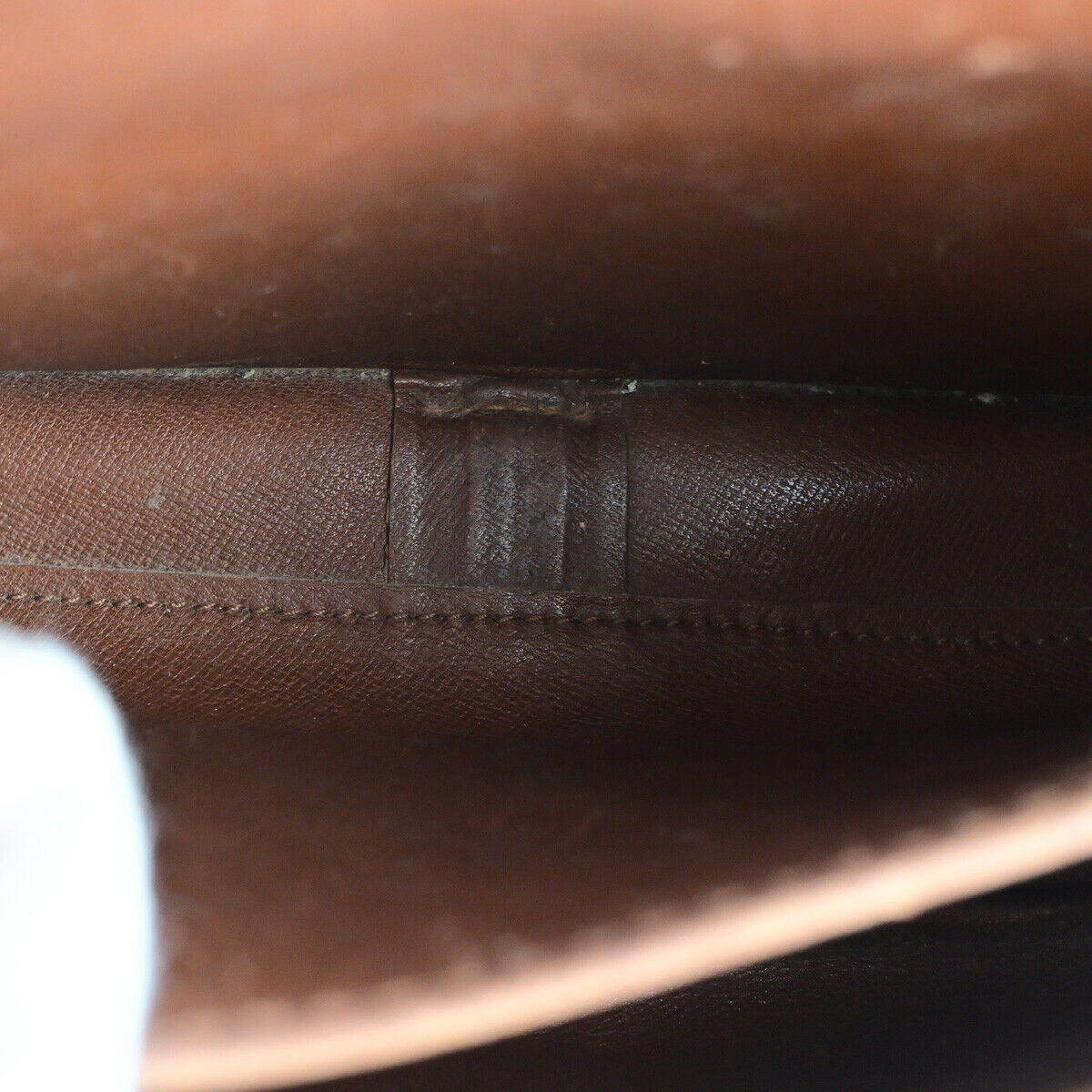 LOUIS VUITTON Cartouchiere MM Shoulder Bag Monogram Leather Brown M51253 61SH981