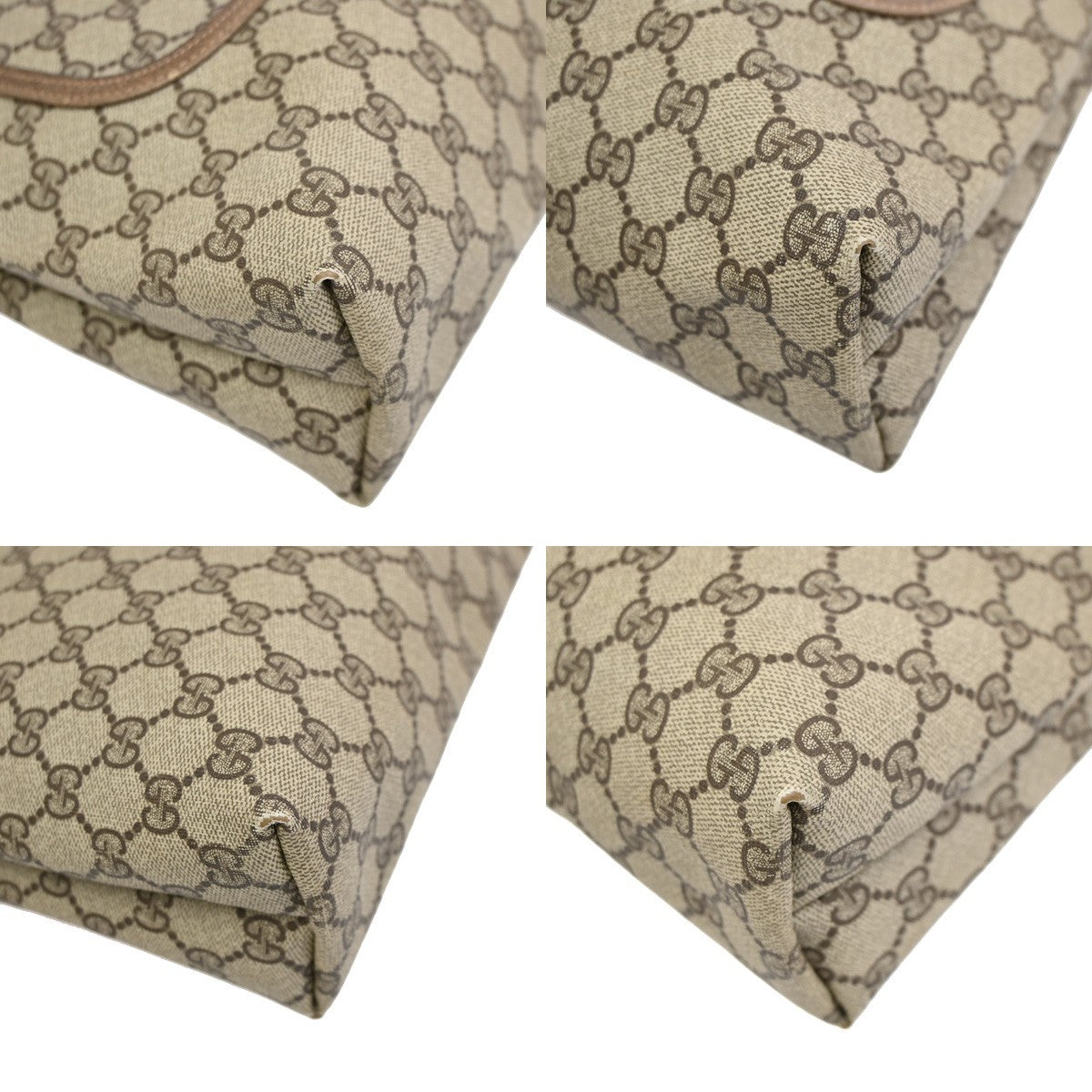 GUCCI Logo GG Pattern Sherry Web Shoulder Tote Bag PVC Leather BN Italy 63KD182