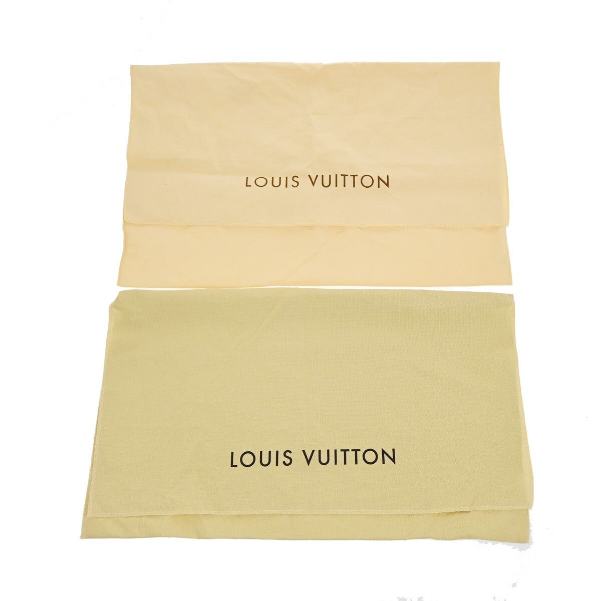 LOUIS VUITTON Logo 10 Set Dust Bag Drawstring Canvas Cotton Beige Brown 09FB551