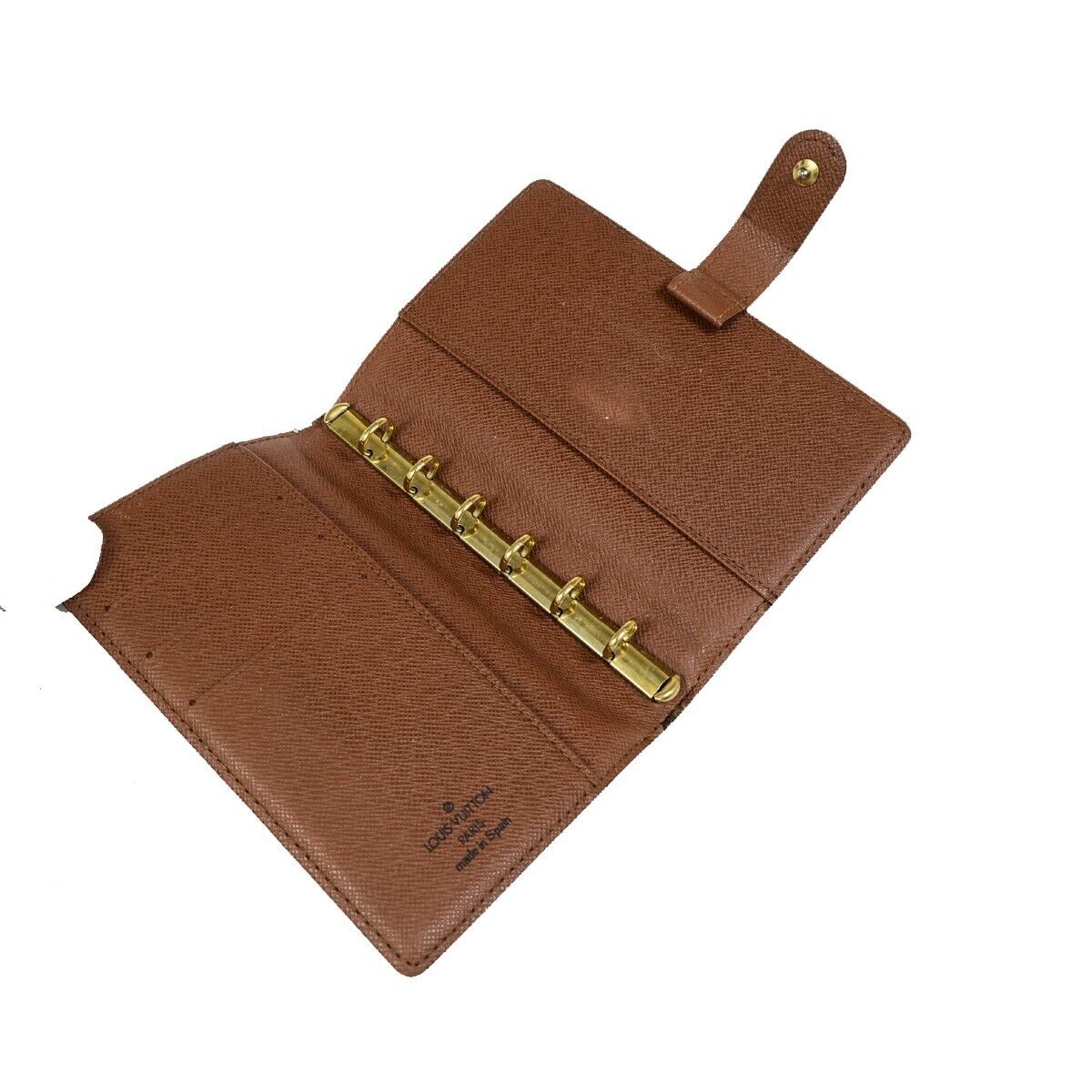 LOUIS VUITTON Agenda PM Day Planner Cover Monogram Leather Brown R20005 02EB351