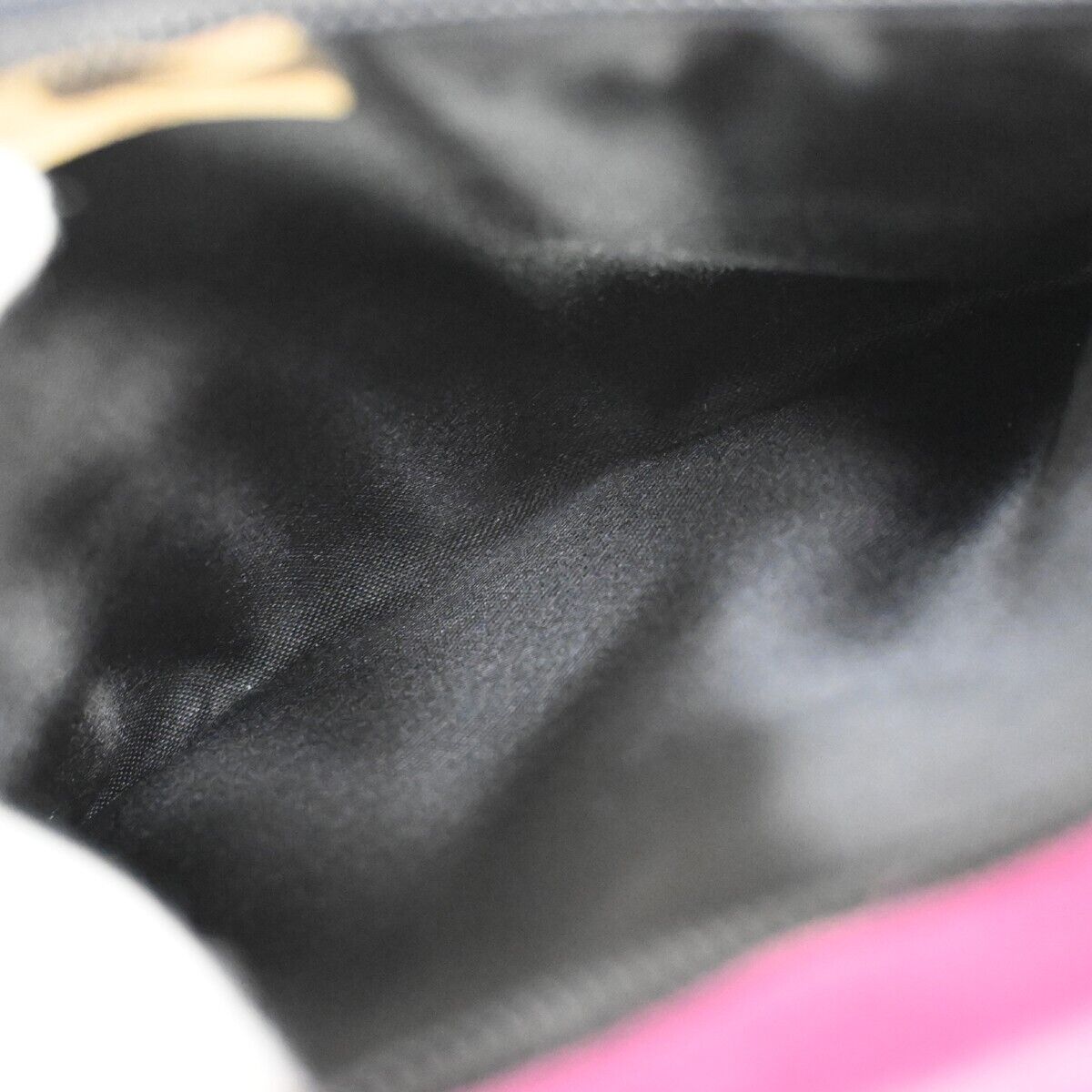 CHANEL CC Logo Fringe Shoulder Vanity Bag Suede Leather Purple Vintage 638HB349