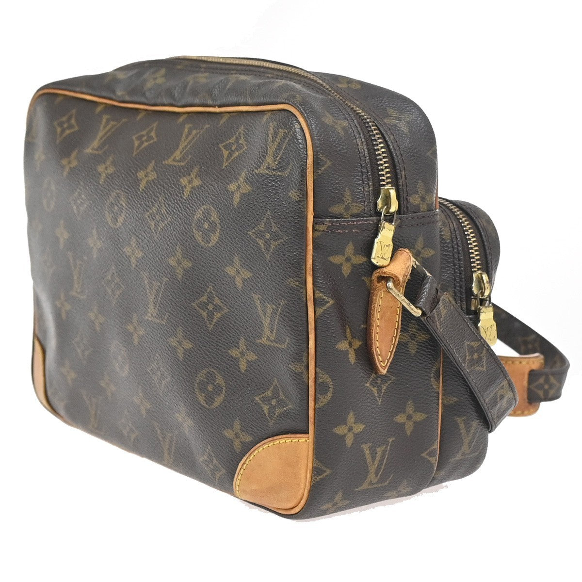 LOUIS VUITTON Nile Crossbody Shoulder Bag Monogram Leather Brown M45244 81ZA337