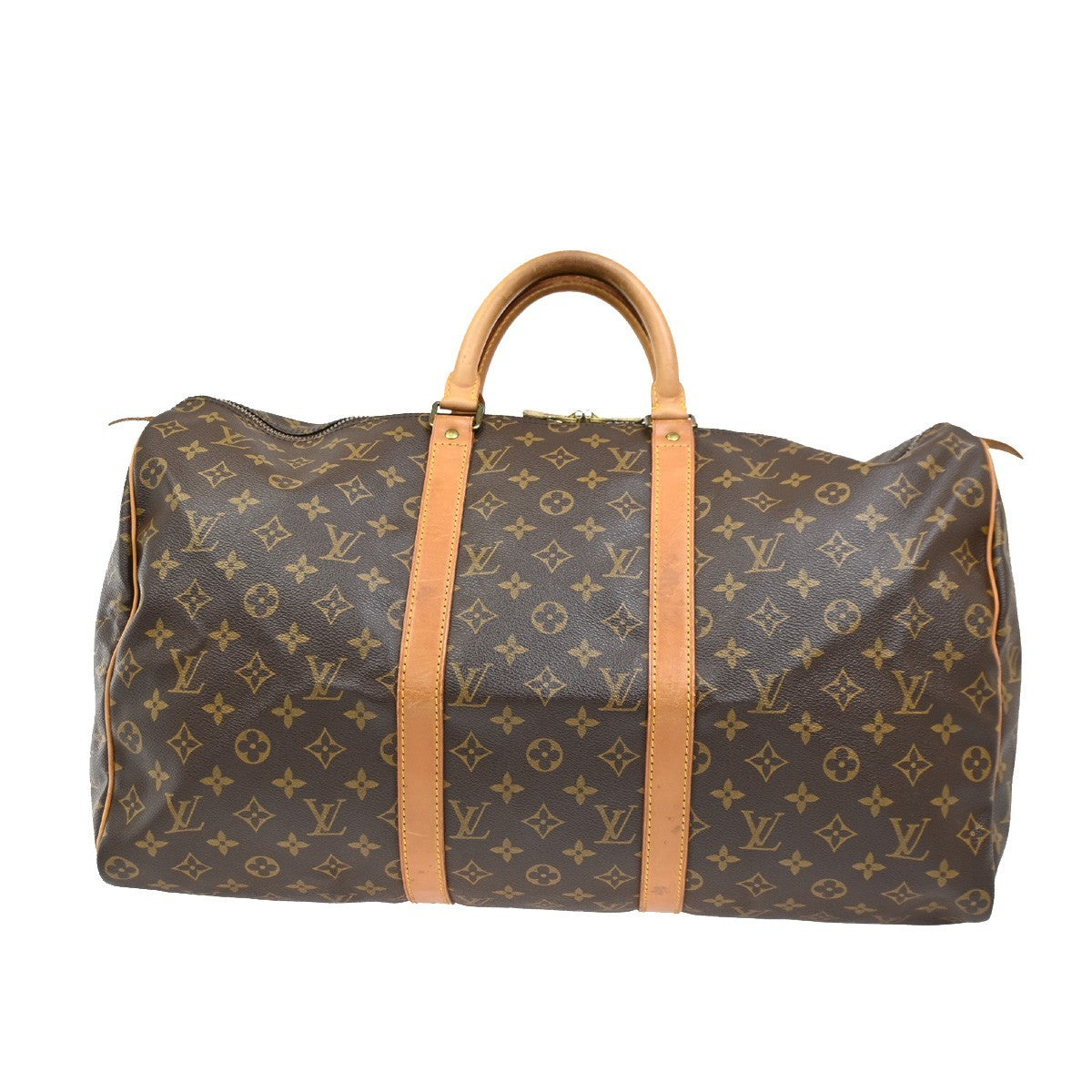 LOUIS VUITTON Keepall 50 Travel Hand Bag Monogram Leather Brown M41426 97DA258