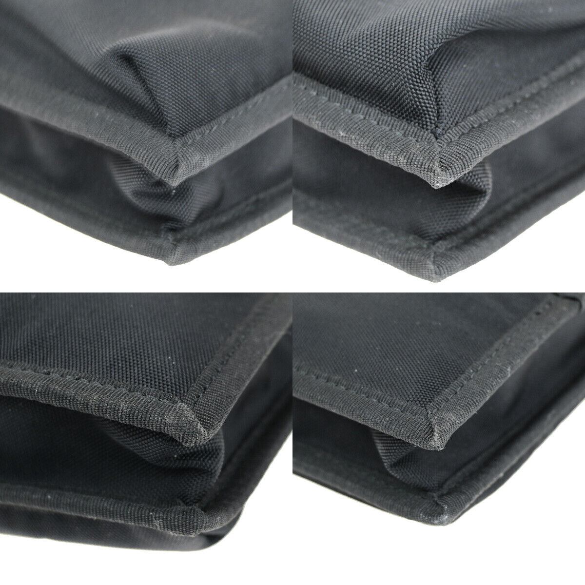 BALENCIAGA Logo Mini Shoulder Bag Nylon Leather Black Italy 62YG742