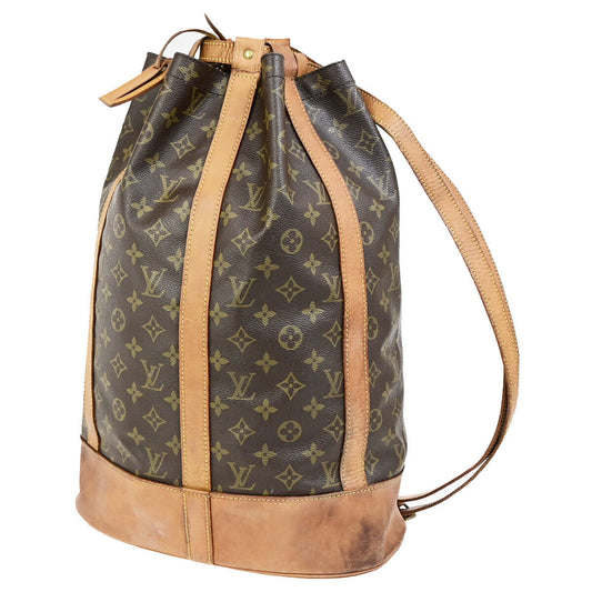 LOUIS VUITTON LV Randonnee GM Shoulder Bag Monogram Leather Brown M42244 30YG634