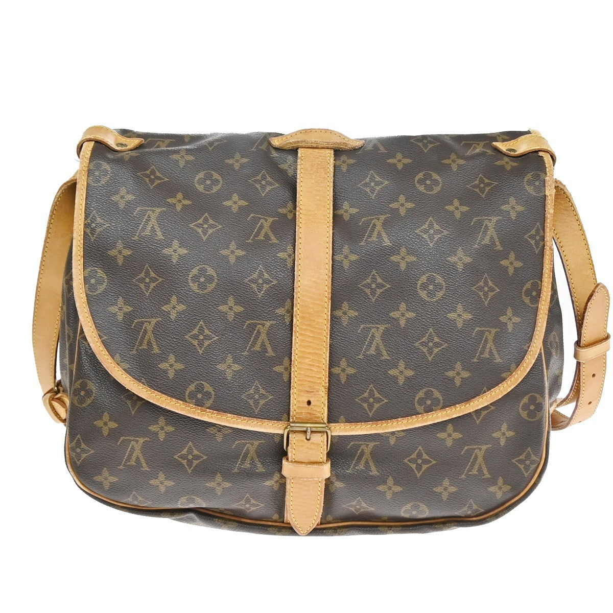 LOUIS VUITTON Saumur 35 Shoulder Bag Monogram Leather BN France M42254 64YJ101