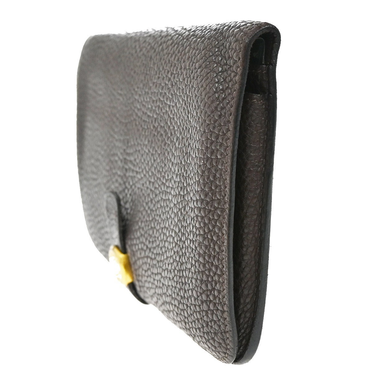 HERMES Logos Dogon GM Long Bifold Wallet Togo Leather Brown GHW 86YH814