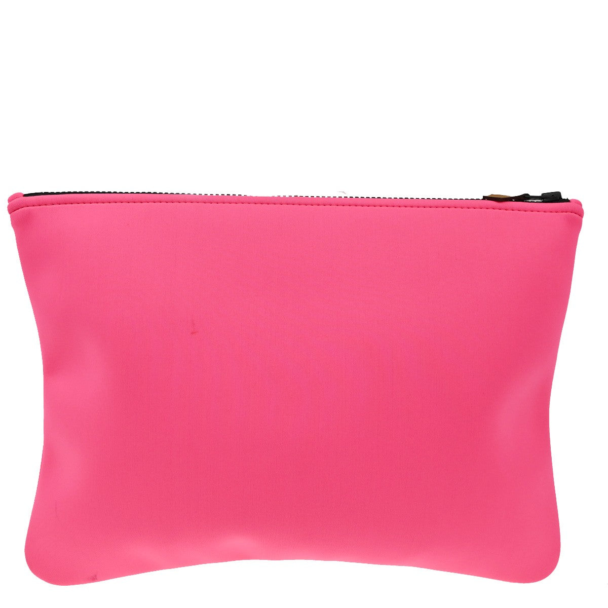 HERMES Logo Neobain GM Flat Pouch Polyamide Elastane Leather Pink 62KB569